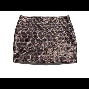 EXPRESS, Women’s Small/Petite,Sequined, ring accents, metallic , Purple Skirt‎